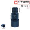 Torx Screwdriver Bits 1/2inch Socket Bit Adapter T30 T40 T45 T50 T55 T60 T70 Torx Socket Adapter Tool For Ratchet Wrench