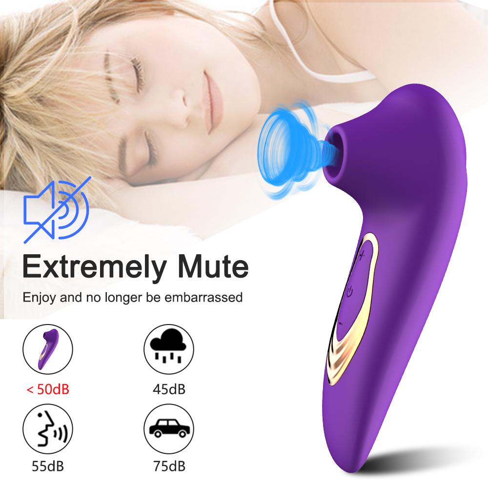 Kvinnelig Kraftig Clit Sucker Vibrator Brystvorte Suger Blowjob Klitoris Stimulator Vibrerende sexleketøy for kvinner Voksne Onanerer