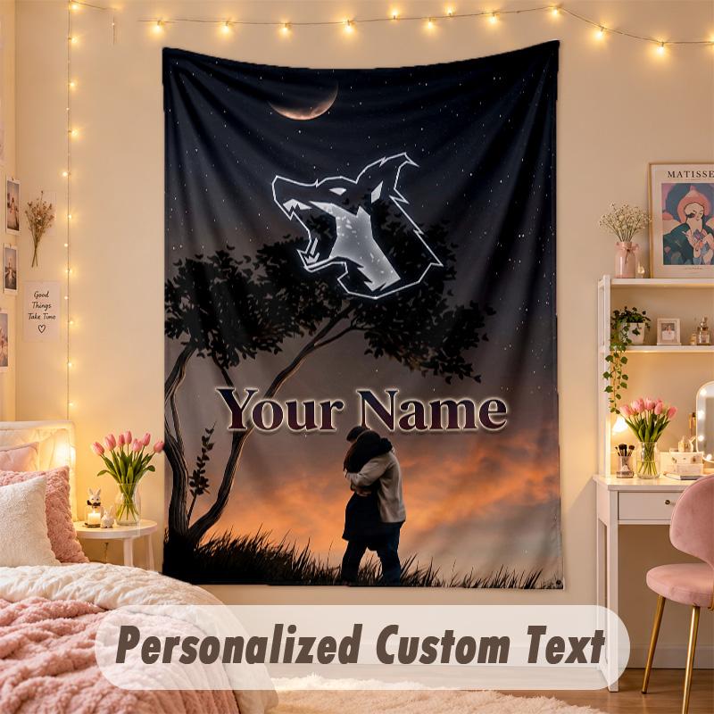 Custom Personalized Tapestry,Kontra K Print Custom Name Text Wall Art Hanging for Bedroom