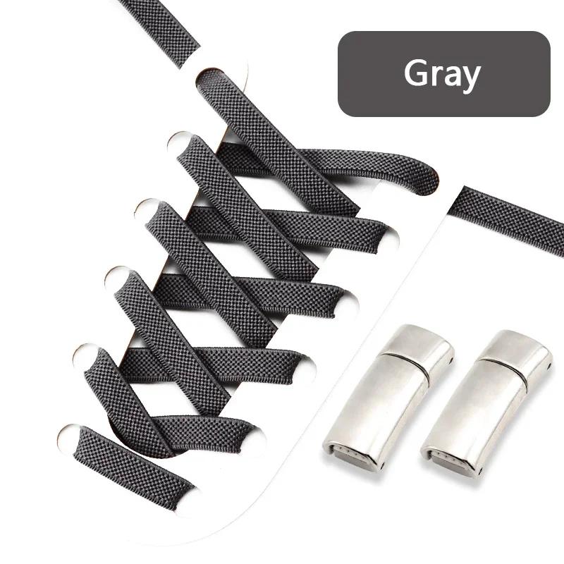Magnetic Shoe Laces Clip Flat Elastic Stretch Laces Sneakers Lazy No Tie Shoelaces Woman Men Children Casual Shoelace for