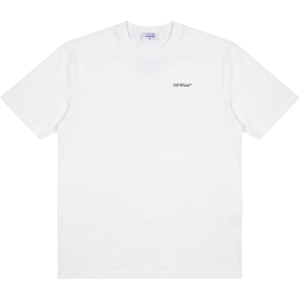 Off-White Ss26 American Street Style Gradient Graffiti Arrow Design Fashion Light Luxury Trendy Versatile Short Sleeve T-Shirt OFFTEGLOG327Q
