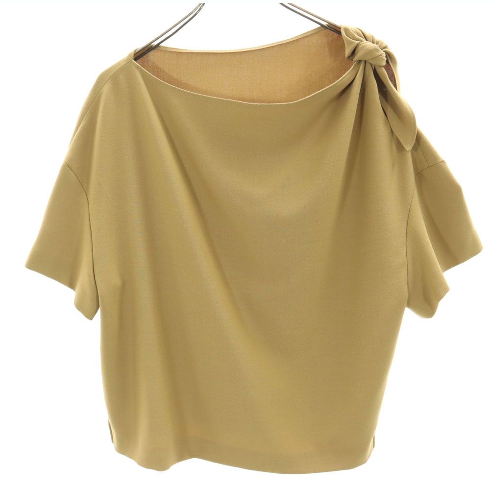 ADORE made in Japan Short sleeve Cut 38 Brown Shoulder ribbon Women Used