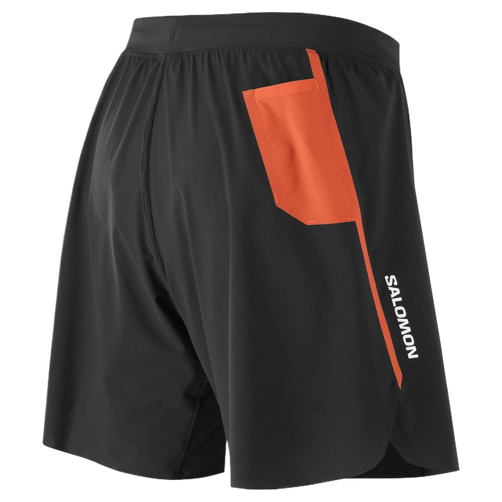 Salomon S/Lab Breathable Lightweight Quick-Dry Ultra-Light Sports Shorts Men shorts Deep-Black Fire-Red C26922