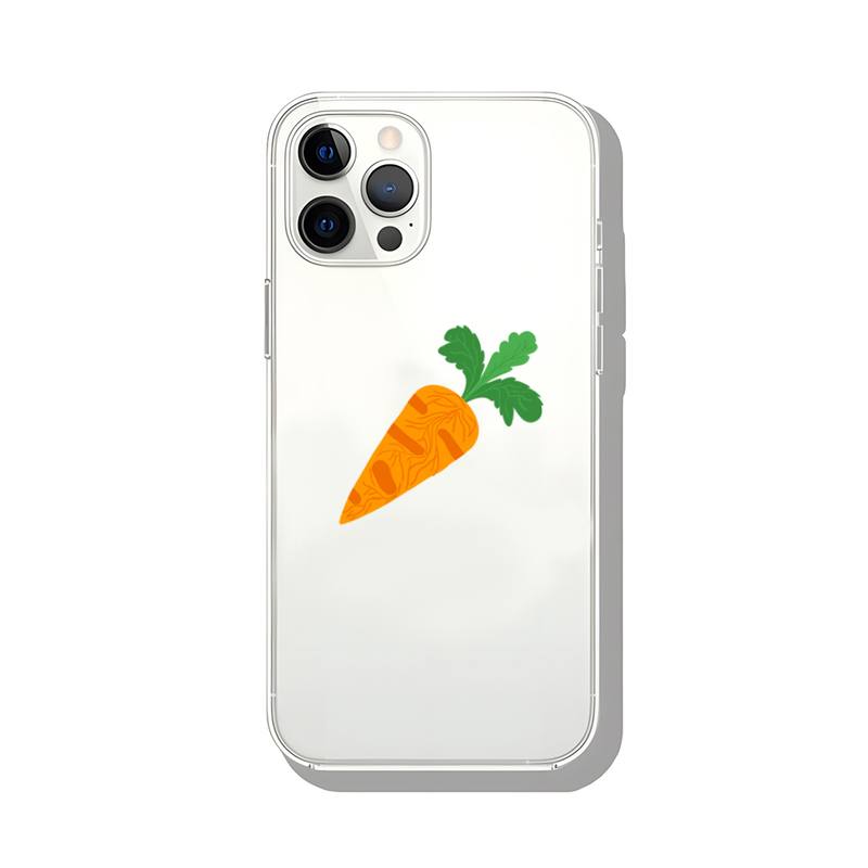 Cute Carrot Phone Case Transparent Fundas for Iphone 14 11 12 13 Mini Pro Max Se 5 6 6 S 7 8 Plus Xr X Xs Shockpoof Back Cover