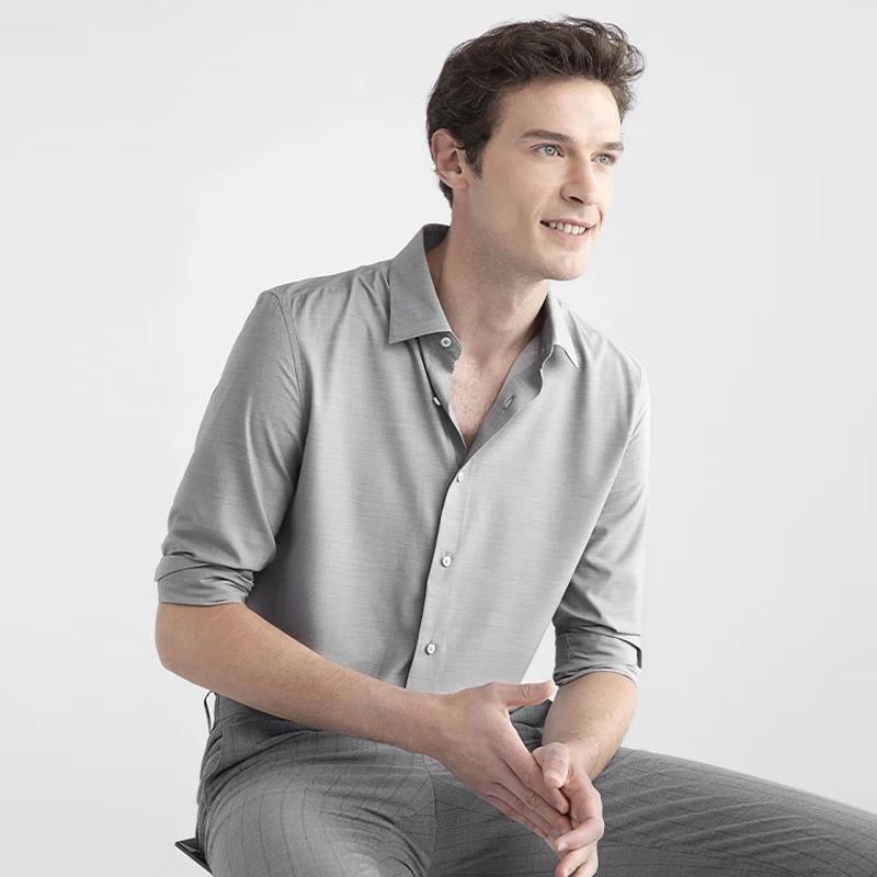 VICUTU Men s Long Sleeve Business Casual Shirt 39