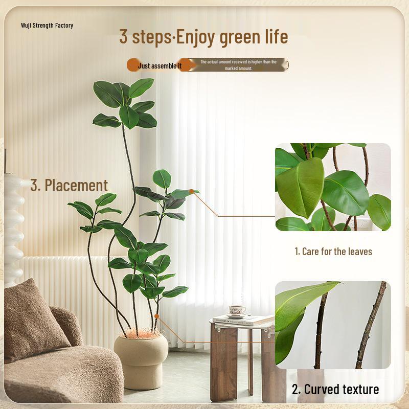 Luxurious Large Faux Green Plant Decoration for Indoor Use