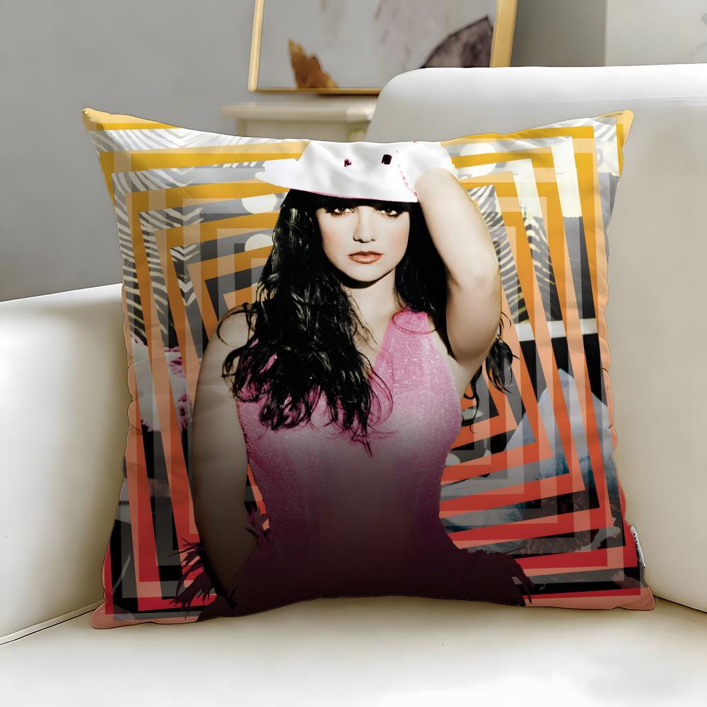 Classic Singer Britney Jean Cushion Cover Soft EasyWash Pillow Case Versatile for Couch Bed Travel and Office