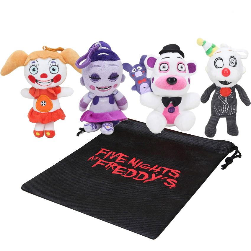 5 Stück Freddy Foxy Bonnie Chica Plüschtiere Schlüsselanhänger Anime Plüsch Anhänger Stofftiere Plüschtiere Spielzeug