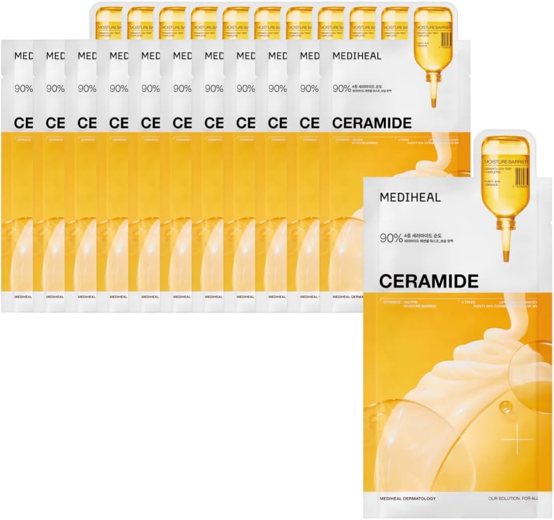 

MEDIHEAL OFFICIAL Ceramide Essential 10 Highly Full of Moisturizing Skin Care Mask, Sheets, Moisturizing, Serum,