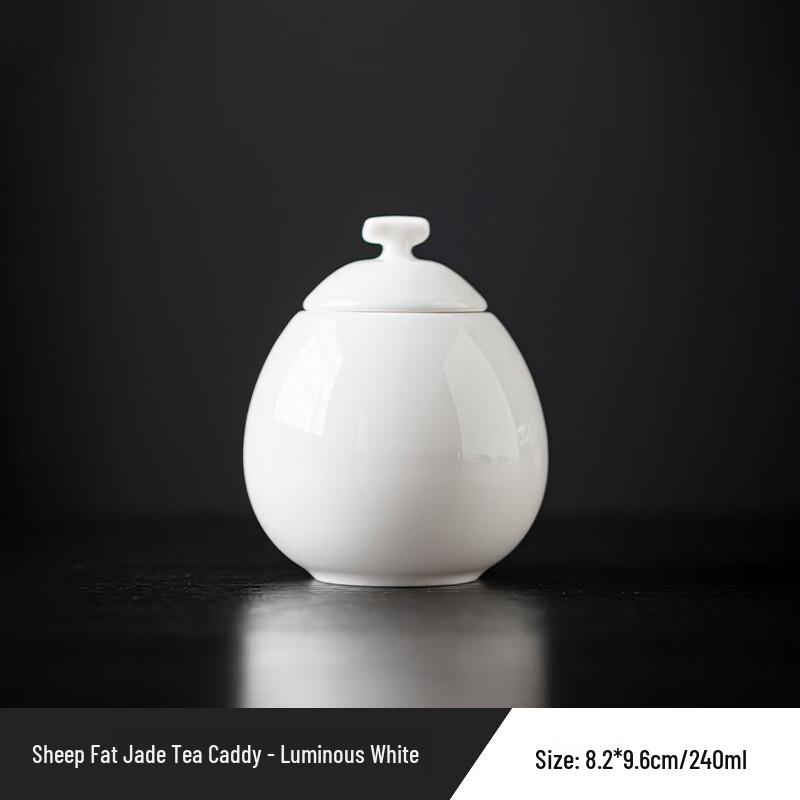 

Pearly White Mutton Fat Jade Tea Caddy (2-Pack)