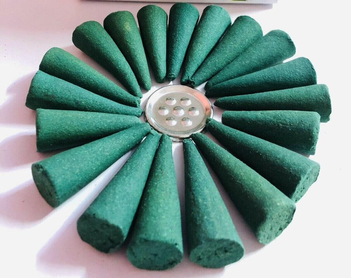 Mogra Jasmine Dhoop Incense Cones, Indian Handmade, 60 Gms Pack of 1