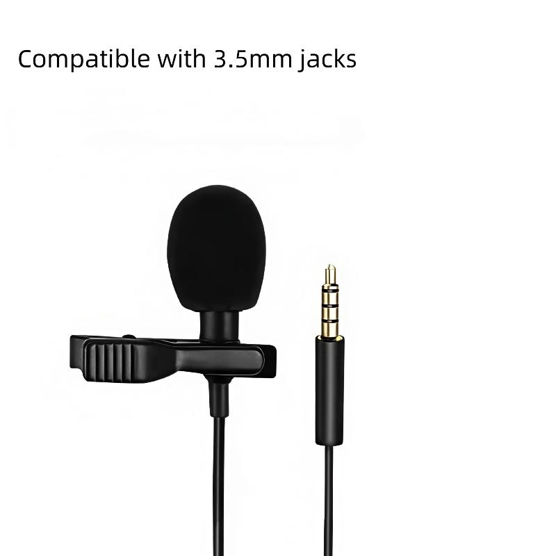 1.5M Mini Portable Lavalier Microphone Condenser Clip-On Lapel Mic Wired Usb 3.5Mm Type C Microphone For Laptop Pc Camera