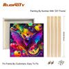 Frame Painting By Numbers For Adults Beginner Kits Bat Animal Acrylic Paint Wall Art Picture With Numbers For Home Decors 40x40
