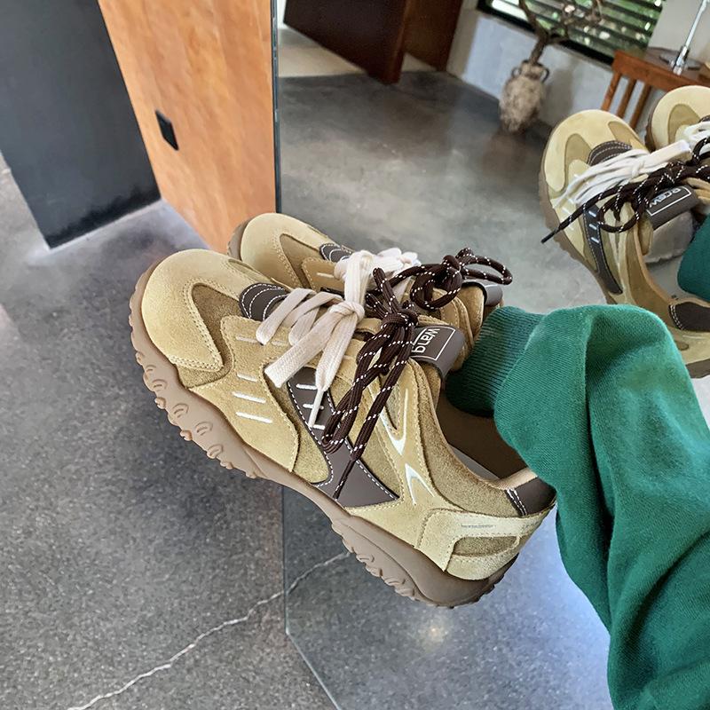 Cowhide version~ Cat's claw German training shoes retro inner height-increasing sports shoes women's 2025 autumn and winter new velvet Forrest G