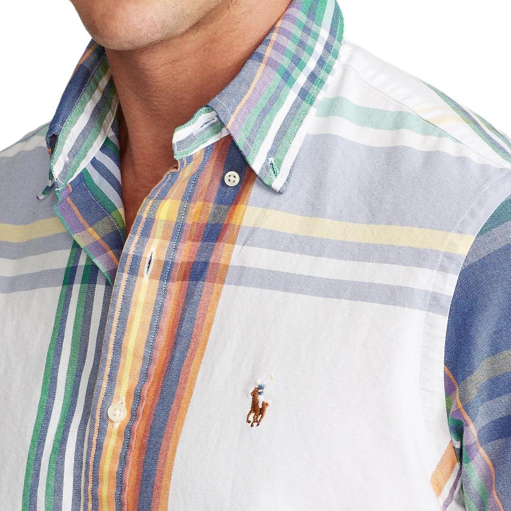 Polo Ralph Lauren SS26 Small Pony Logo Embroidered Check Oxford Short Sleeve Shirt Classic Version Men Shirts 710834489-001