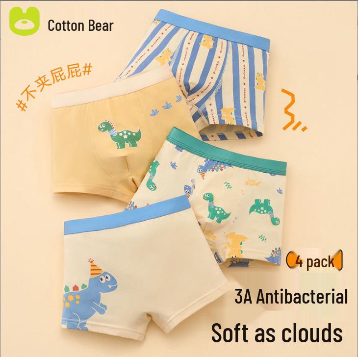 

Бавовняні боксери для хлопчиків - від малюків до старших дітей, антибактеріальні шорти, що не задираються M (Height 95-110cm, Weight 25-35kg)