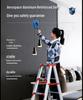 Portable Aluminum Multifunctional Herringbone Ladder - Folding, Non-slip, and Thickened Design for Household and Outdoor Use.