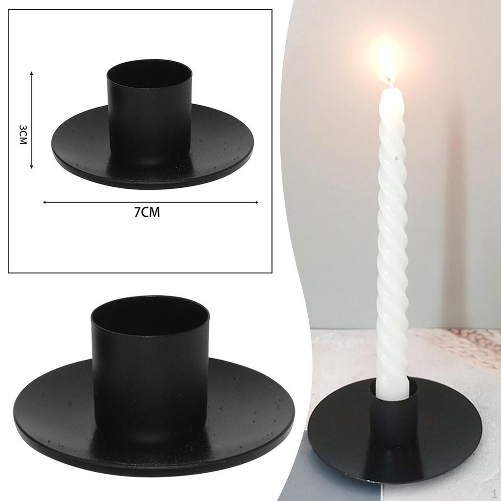Candle Holder Decor Candlelight Round Nordic Candlestick Holders for Party Christmas Dining
