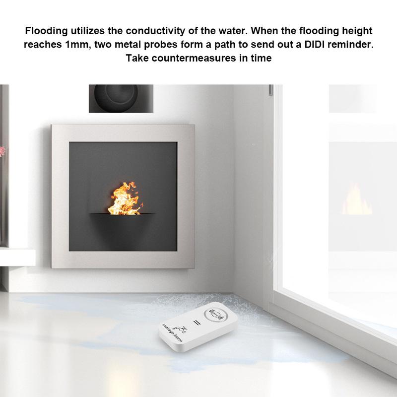 KERUI 433Mhz Leakage Alarm Water Detector Drip Alert with 90db Loud Home Security Overflow Sensor for Kitchen Bathroom
