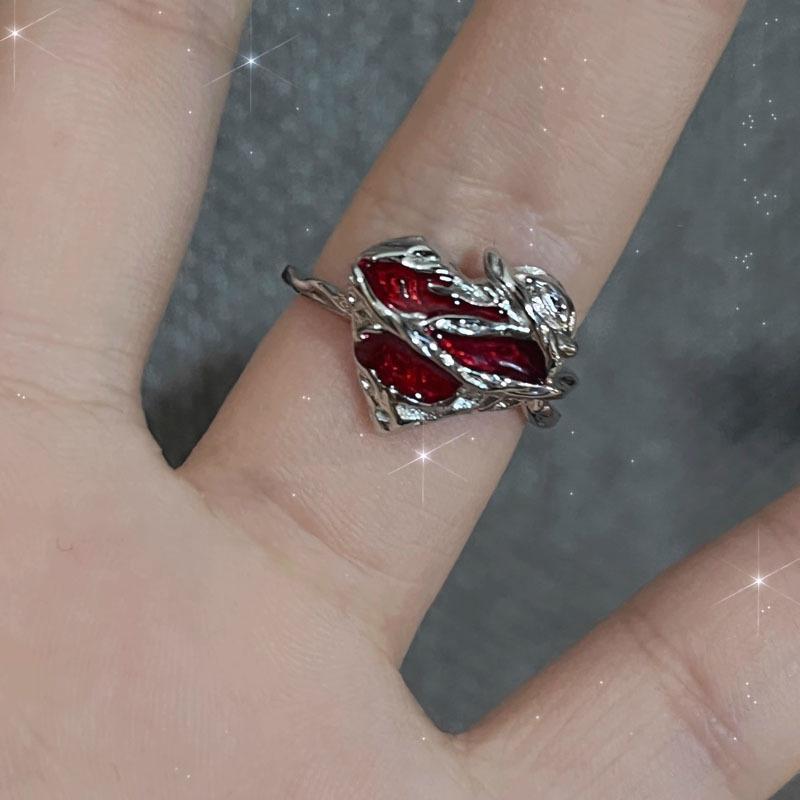 Neutral‑Style Index‑Finger Ring European American Punk Cross Butterfly Motif Personality Sweet‑Cool Unique Adjustable Decorative Ring