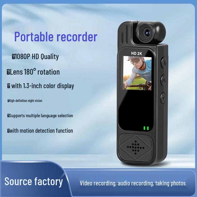 HD Infrared Pocket Camera: Action, Meeting & Law Enforcement Recorder with Screen & Back Clip