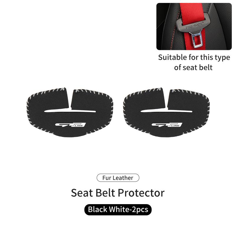 QDIM8 2PCS Car Seat Belt Anti Scratch Buckle Protector Cover Accessories For KIA gt gtline Xline ceed Forte RIO STINGER Seltos K3 K4