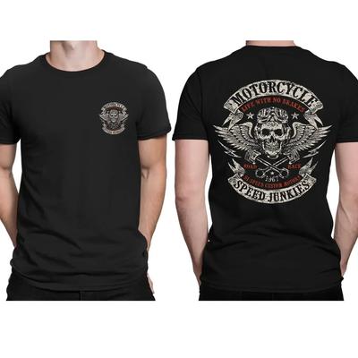 Oversized Essentiële Motorfiets Speed Junkies Biker Chopper Mc Biker Indian T-shirt Heren T-shirts Grafisch Streetwear S-5XL Geweldig