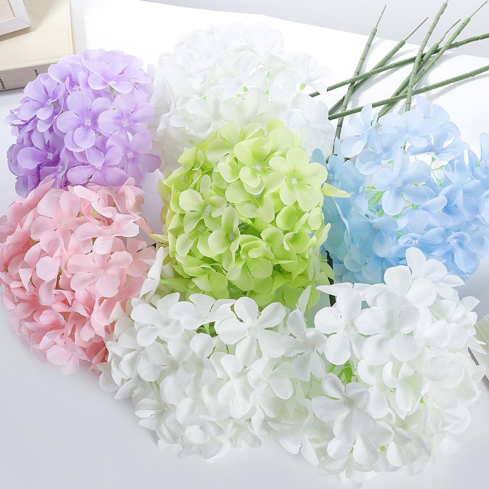 1/3Pcs Hydrangea Artificial Flowers Bouquet Fake Flower for Home Room Decor Garden Wedding Decoration Vase Flower Arrangement