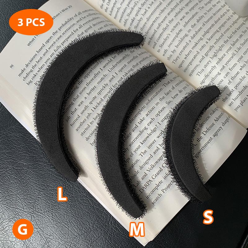 Black Bump It Up Volume Reusable Hair Fluffy Sponge Hair Base Styling Insert Tool Hair Puff Sponge Clip Hair Bun Maker