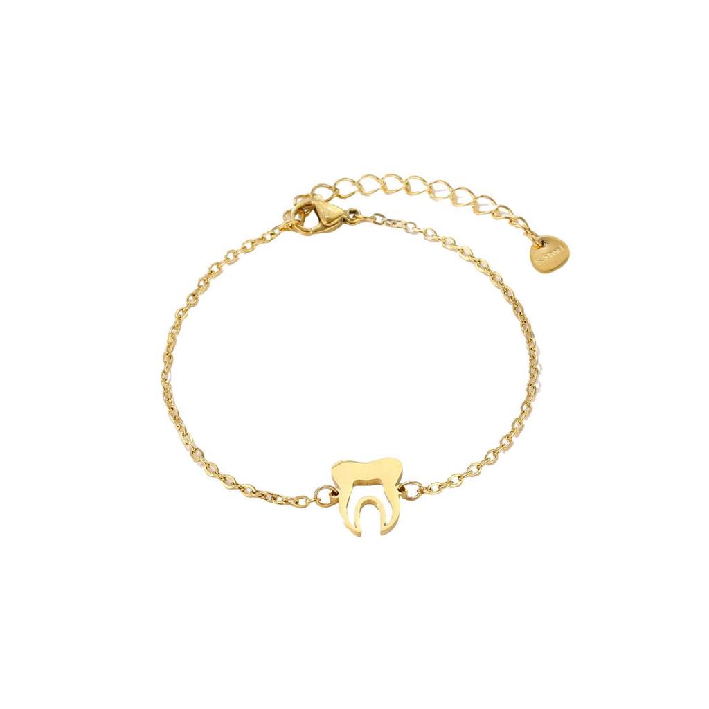 Dental Teeth Charm Bracelet for Women Men Stainless Steel Fashion Jewelry Dentist Gift
