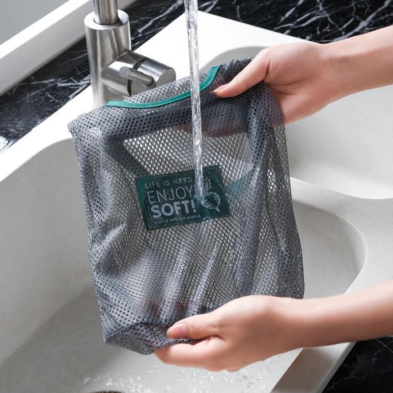 1pc Portable Mesh Storage Bag Reusable Fruit and Vegetable Storage Bag Kitchen Accessories Washable Handbag