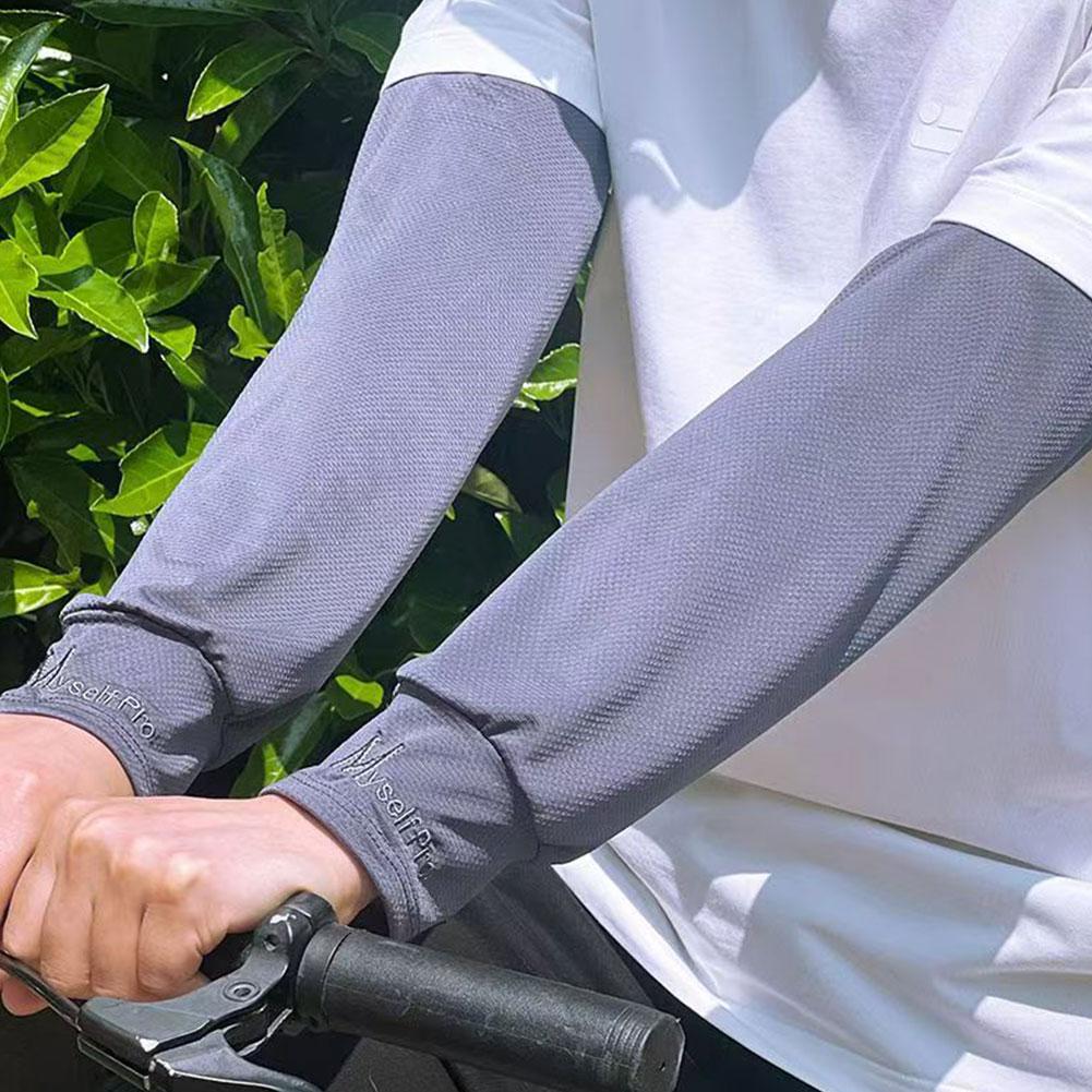 Men Long Half Finger Gloves Arm Sleeves Sun UV Protection Arm Climbing Accessories Cool For Cyc U1S5