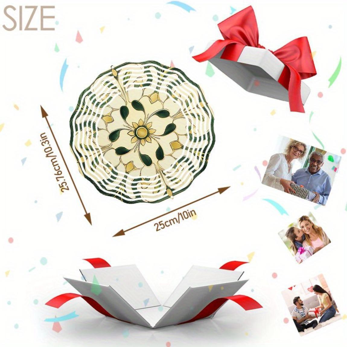 

Floral 3D Metal Wind Chime Outdoor Hanging Garden Decor with Intricate Cut Out Design Weather Resistant for Patio Wedding Christmas Gift