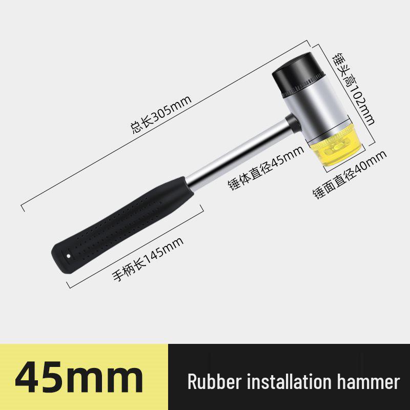 Compact Rubber Installation Hammer for Floor Tiles and Tapping