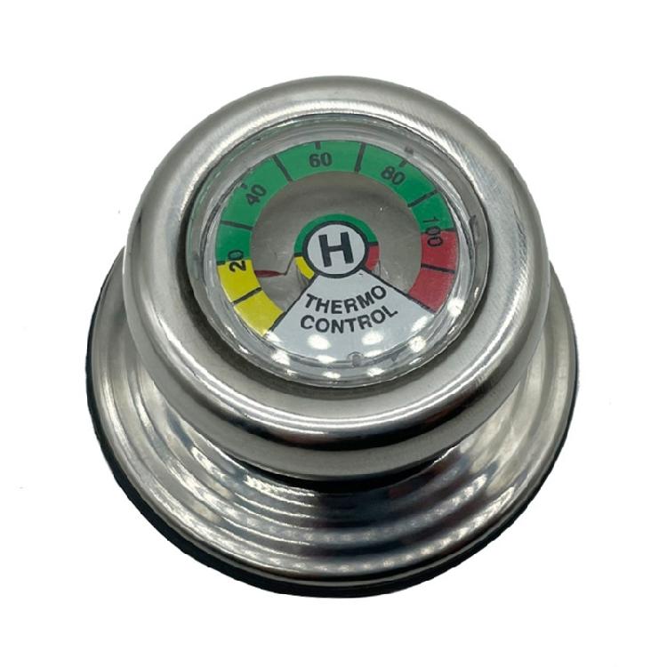 Edelstahl-Deckelknauf mit integrierten Thermometern Hitzebeständige Konstruktion Schnelle Montage für Kochtopf