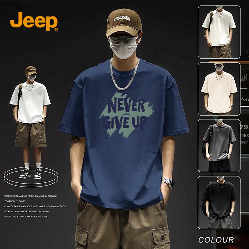 JEEP Men s American Style Cotton Graphic Tee 5XL