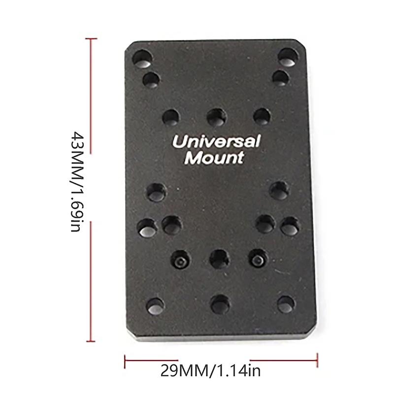 Universal Glock Scope Mount Plate Hunting Pistol Red Dot Scope Optics Base For Rmr Multi-Model Adapter Multi-Hole Base Bracket