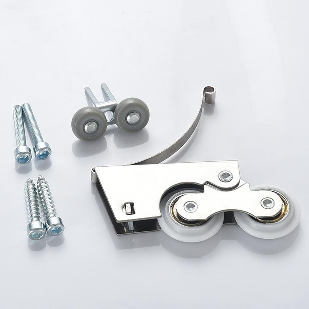 1 Set Sliding Door Roller Hardware Slide Doors Pulley 2 Wheels Silence Bearing Wardrobe Door Hanging Wheels