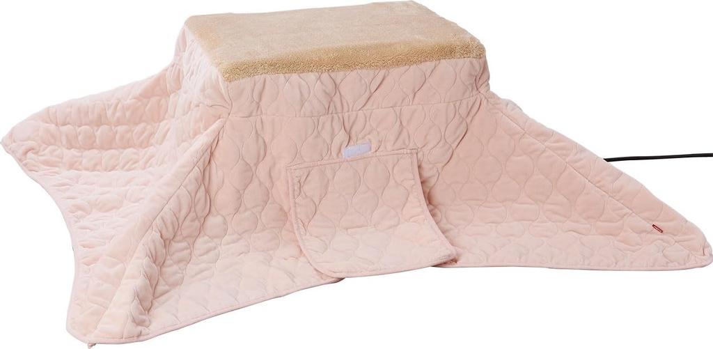 Petio Electric Kotatsu for Dogs and Whole Body Milk Tea Pink Cats, Warming,