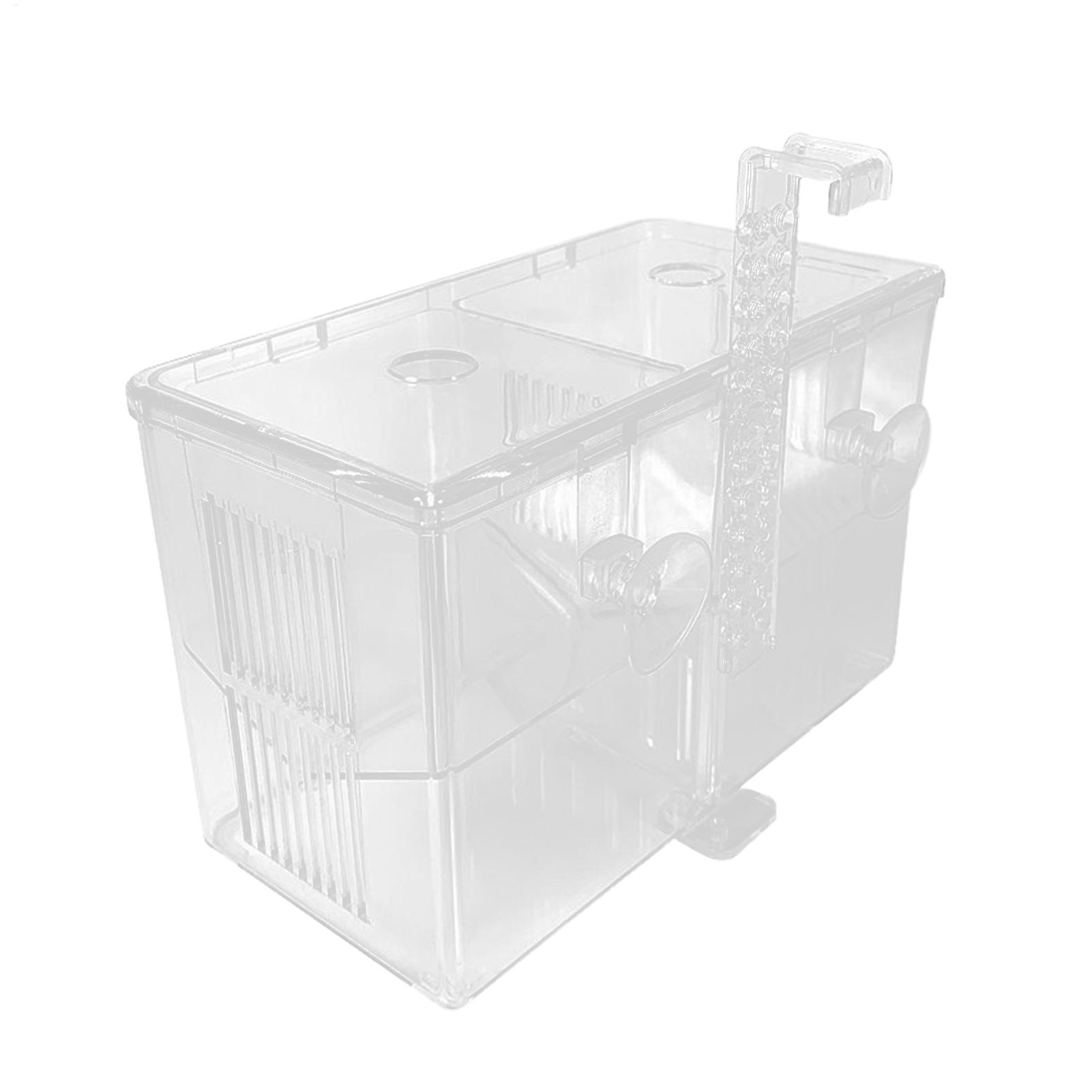 Aquarium Breeder Box Transparent Hatching Container Double-Chamber Shrimp Breeding Box for Guppy Fry Betta Shrimp Saltwater trasparente