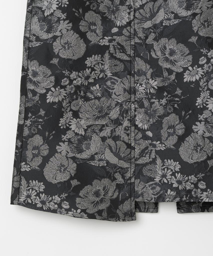 Milo Woman Floral Jacquard Midi Skirt [Black]