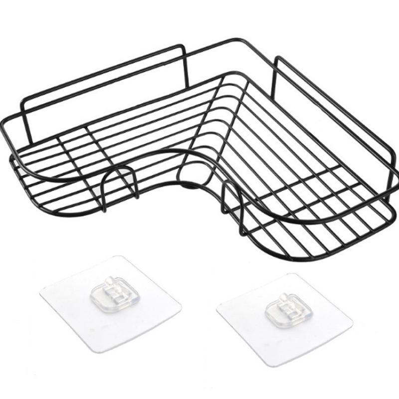 Punch-Free Bathroom Triangle Wall Rack for Toiletries