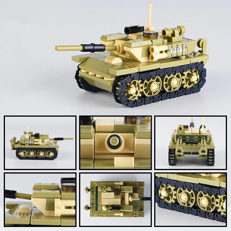 MOC 99A Main Battle Tank M1A2 War Military City Vehicle Car Building Blocks Classic Model Bricks Kits Sets Ideas