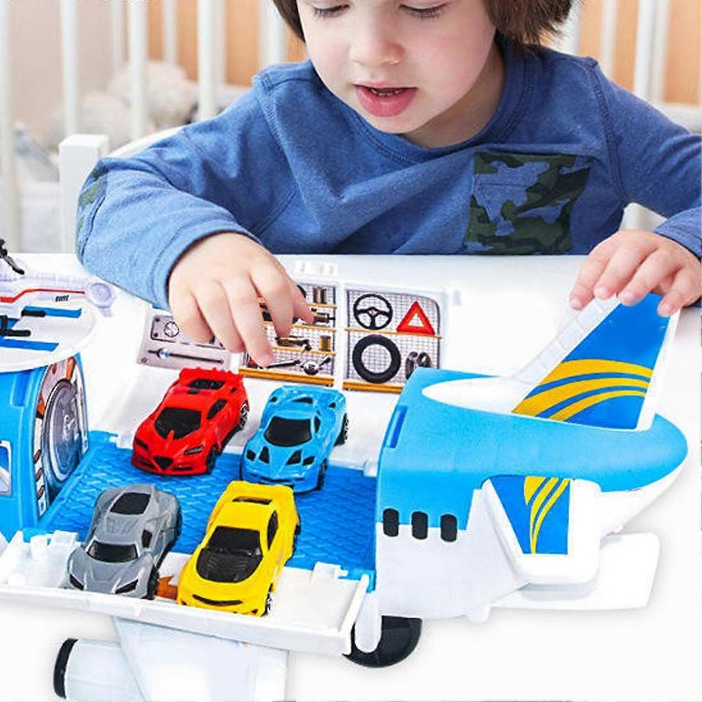 Aircraft Vehicle Toys Fun Educational Simulation Transport Cargo Airplane Car Toy Play Set For 3 To 6 Years Old