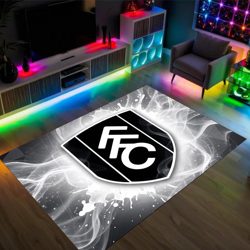 Fulham Football Design Crystal Velvet Carpet Cozy Non?Slip Printed Rug For Bedroom Living Room Entrance
