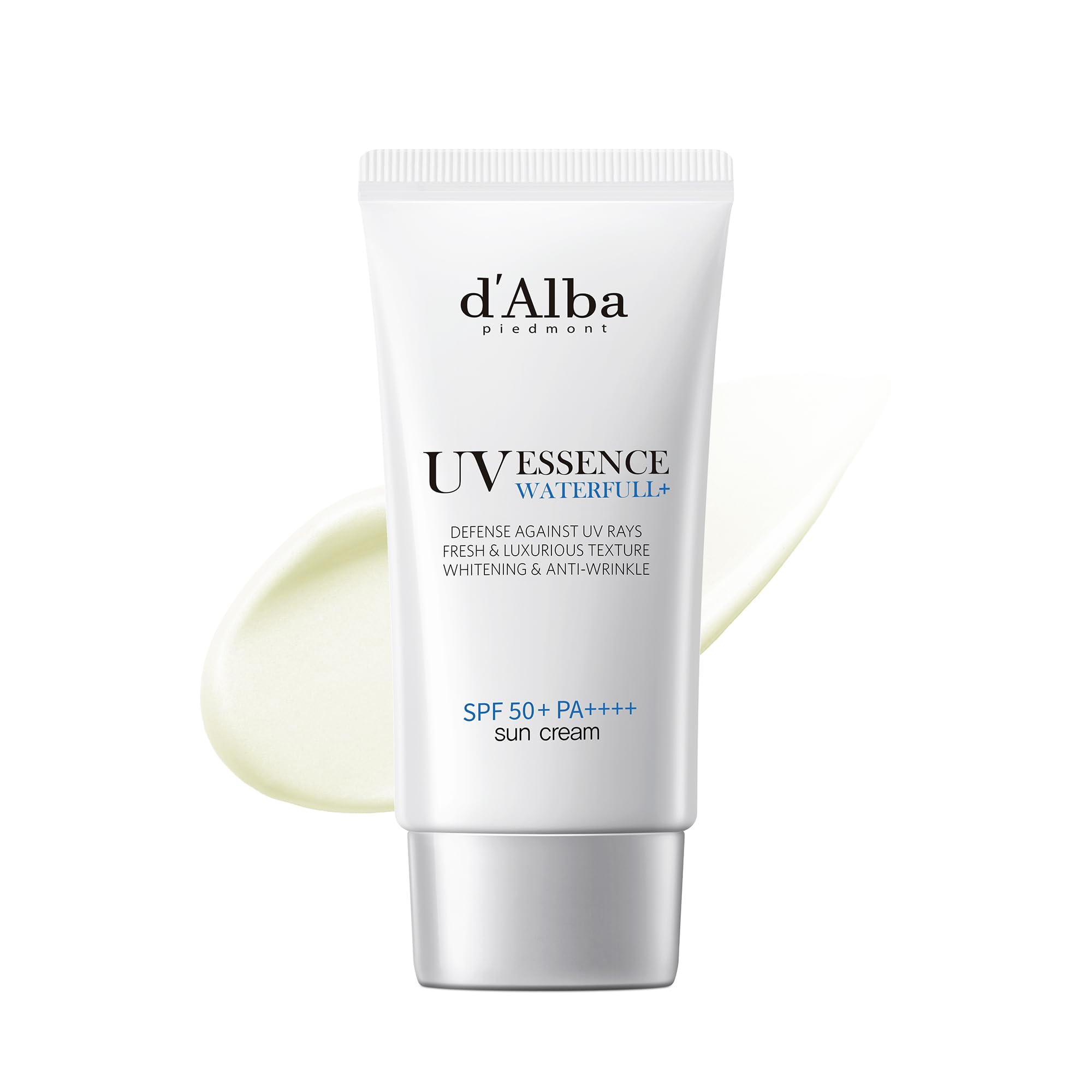 

[d Alba Official] Waterfull UV Essence Sun Cream (50ml) - Makeup Base, Sunscreen, and Serum. Sweat and Water Resistant, Waterproof, Easy to Wash, and