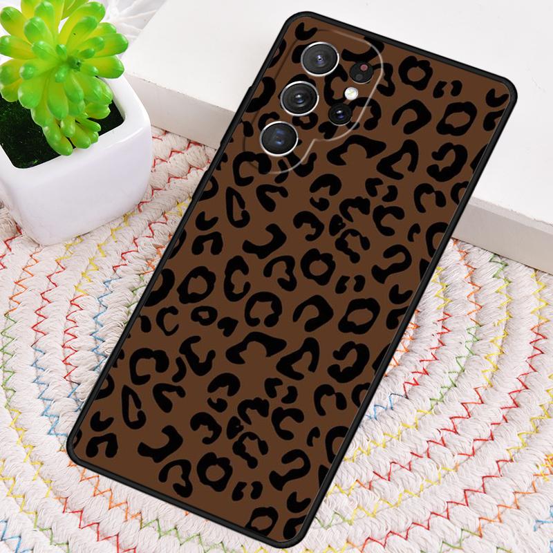 Luxury Leopard Silicone Phone Case For Samsung Galaxy note 10 pro S26 S25 S24 S23 S22 S21 Plus S25Ultra Capa Cover