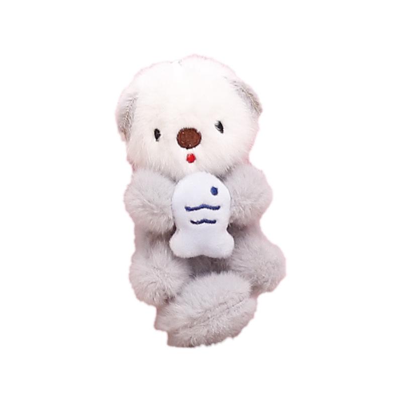 Adorable Sea Otter Plush Keychain - Cute Stuffed Animal Bag Charm