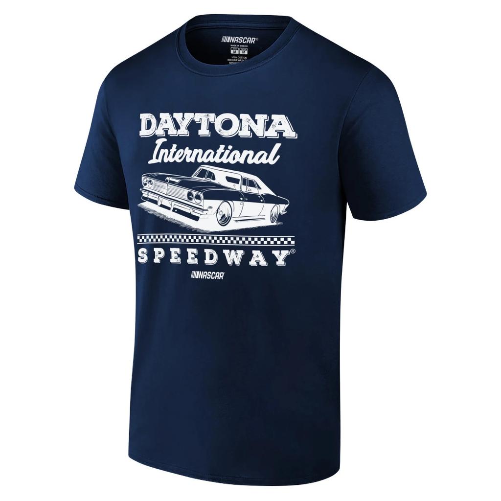 Icon Sports Official Licensed Nascar Fan Cotton Tee Adults Navy 552