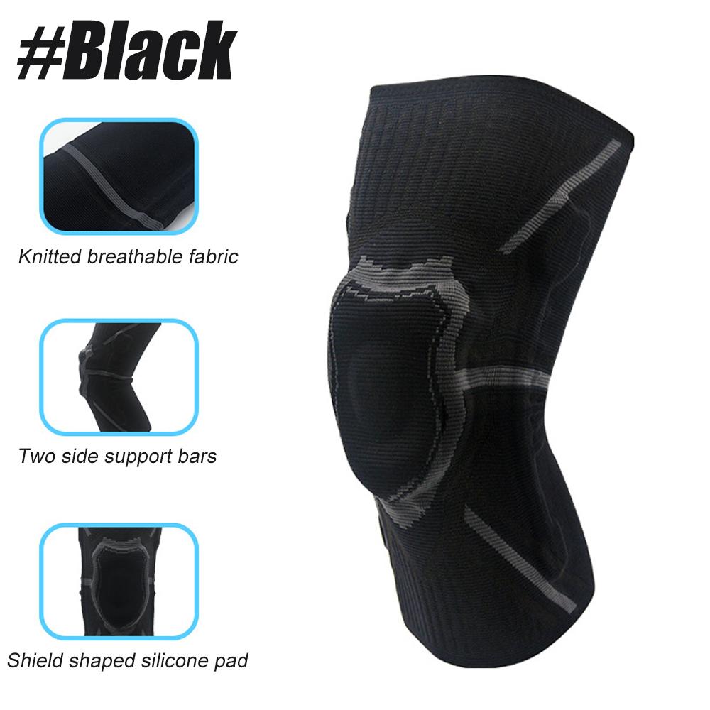 

1Pc Knee Brace Compression Knee Sleeve With Patella Gel Pad & Side Stabilizers, For Acl, Arthritis, Joint Pain, Running, Sports M